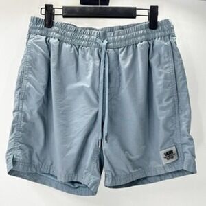 Vans Off The Wall Blue Nylon Drawstring Lightweight Shorts Small S